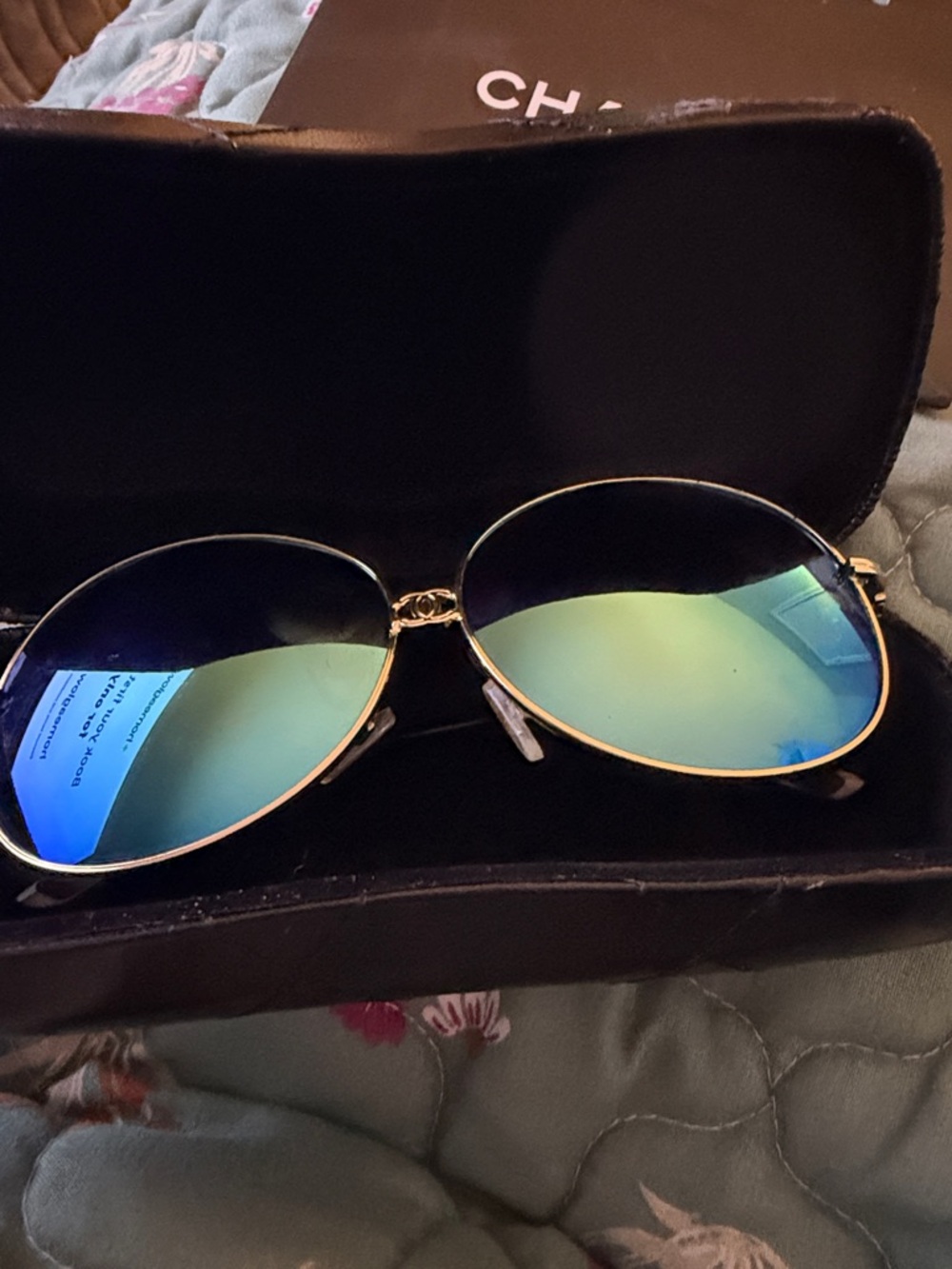 ChanelGold Frame Mirrored Sunglasses - Women Accessories
